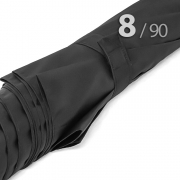 Зонт трость Ame Yoke L90-STORM (01) Черный,  очень большой купол, воздушный клапан, чехол на лямке