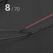 Зонт трость Ame Yoke L70-8S (01) Черный (усиленный, при ветре не выворачивается)