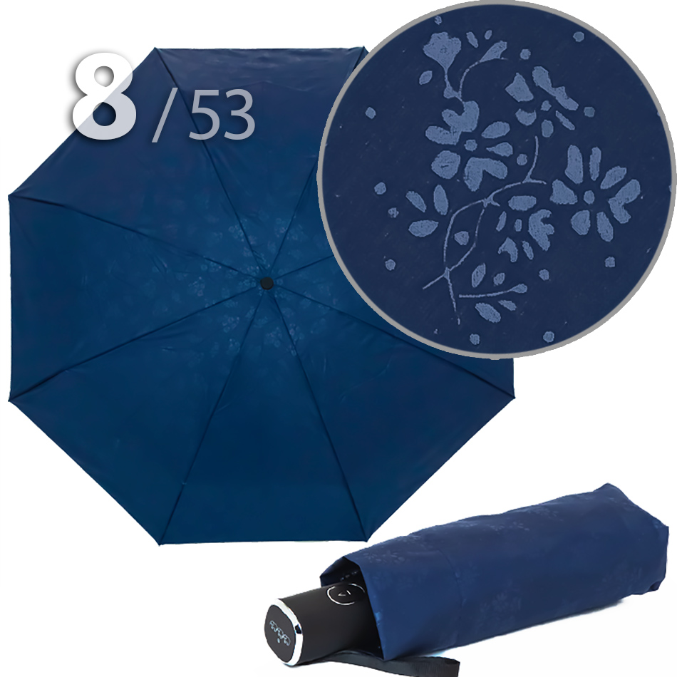 Зонт Три Слона L-4806 (F) 17906 Цветы Синий, компактный