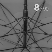 Зонт трость Ame Yoke L90-STORM (03) Серый, очень большой купол, воздушный клапан, чехол на лямке