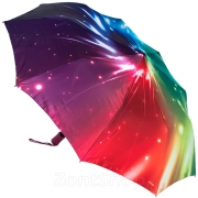 Зонт женский Amico 1311 16100 Радуга (бордо ручка) сатин