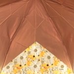 Зонт женский Три Слона 360 3325 Ромашки коричневый (сатин)