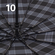 Зонт Три Слона M-6155 (17888) Клетка Черный, семейный с увеличенным куполом