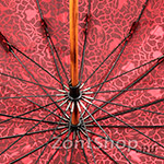 Зонт трость женский Три Слона 3600 1942 Бордо (16-спиц) жаккард