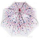 Зонт трость женский прозрачный Fulton L042 3962 Лепестки