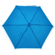 Плоский дорожный зонтик Три Слона L-1353 (17917) Горох Голубой