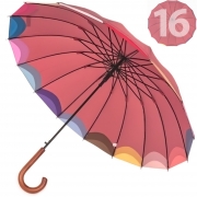 Зонт трость женский Три Слона L-2100 (DARK ROSE) 15385 Розовый