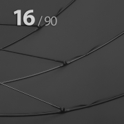 Зонт трость Ame Yoke L90-16 (01) Черный (очень большой купол, чехол на лямке, 16--спиц)