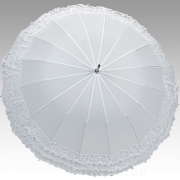 Зонт трость женский Amico 2015 16132 Свадебный с рюши (для невесты)