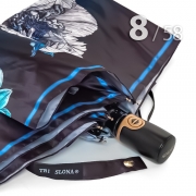 Зонт Три Слона L-3825 (P) 18272 Цветочное королевство синий (сатин)