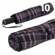 Зонт Три Слона M-6155 (17881) Клетка Черный, семейный с увеличенным куполом