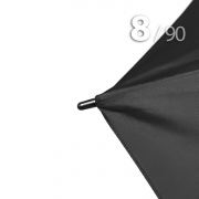 Зонт трость Ame Yoke L90-STORM (01) Черный,  очень большой купол, воздушный клапан, чехол на лямке