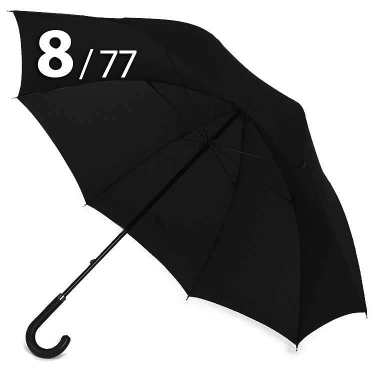 Зонт трость Три Слона M-2775 Черный, мужской