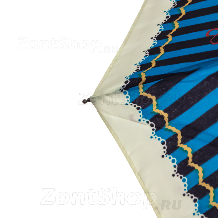 Зонт женский DripDrop 972 16771 Синий Черная полоса