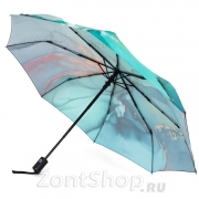 Зонт женский Doppler 744865M02 Мрамор голубой (карбон)