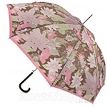 Зонт трость женский Prize 165 11537 Розовые бабочки в цветах
