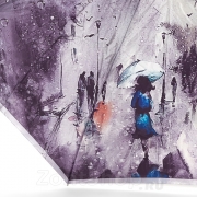 Зонт женский Diniya 116 (17181) Капли Сиреневый (сатин)