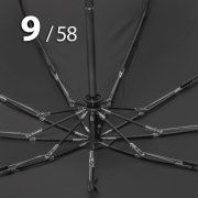 Зонт Три Слона M-8909 Черный, мужской (гладкая ручка)