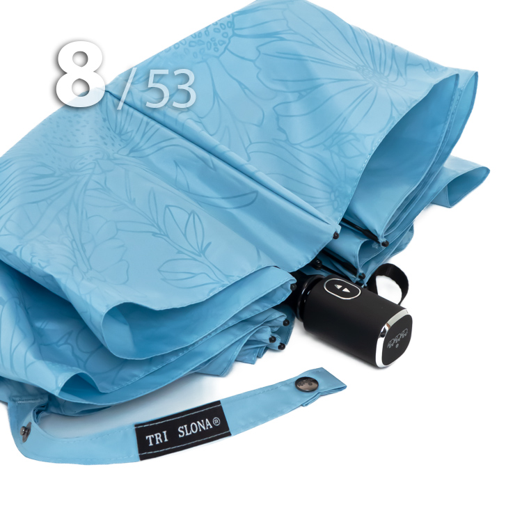 Зонт Три Слона L-4898 (C) 17909 Цветы Графика Голубой, компактный облегченный