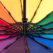 Зонт женский ArtRain 39162 (16549) Радуга хлястик бордовый