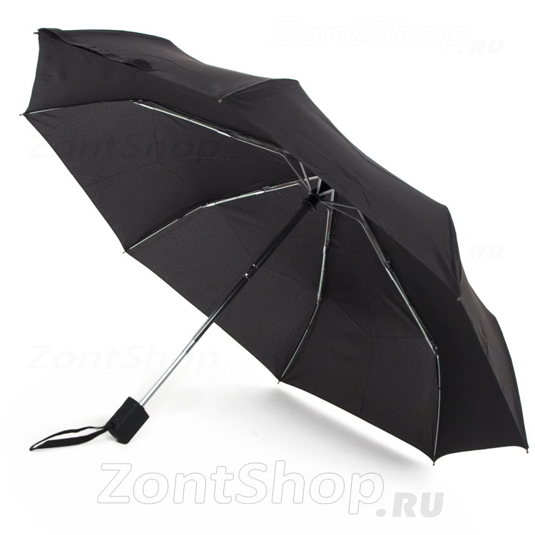 Плоский зонт Fulton G819-001 Черный, облегченный