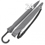 Зонт трость Ame Yoke L90-24 (03) Серый (супер большой купол, чехол на лямке, 24-спицы)