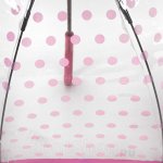 Зонт трость женский прозрачный Fulton L042 3388 Pink Polka