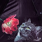 Зонт женский Trust 30472-82 (9104) Котенок и цветок (сатин)