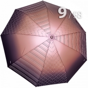 Зонт Три Слона L-3992 (A) 18183 Горох Полоска коричневый