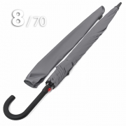 Зонт трость Ame Yoke L70-8S (03) Серый (усиленный, при ветре не выворачивается)