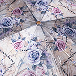 Зонт женский Три Слона 135 8805 Кружево и розы (сатин)