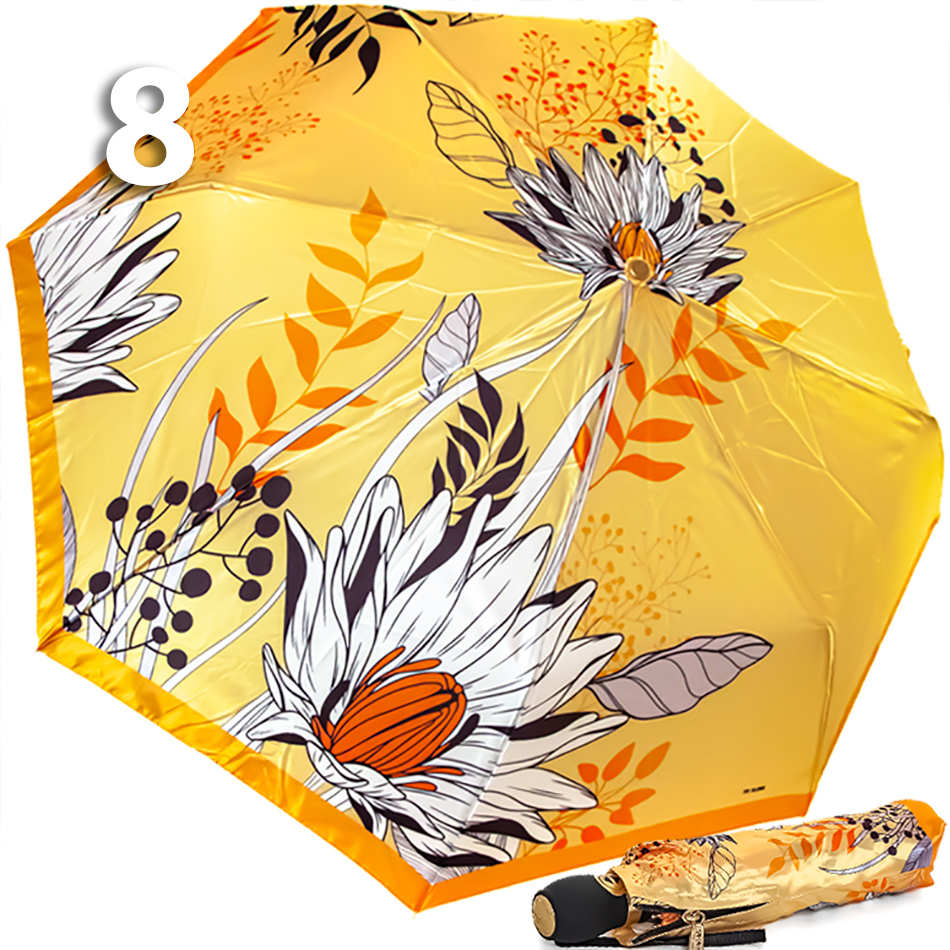Зонт Три Слона L-3854 (A) 18762 Цветы, Желтый (сатин)
