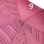 Зонт Три Слона L-3992 (A) 18179 Горох Полоска розовый