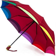 Зонт женский Diniya 2735 (16288) Бордовый, кант-мультиколор