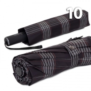 Зонт Три Слона M-6155 (17883) Клетка Черный, семейный с увеличенным куполом