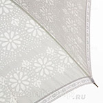 Зонт трость женский Fulton L600 1448 Белый с кружевом и кистями от дождя и солнца