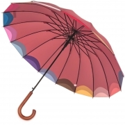 Зонт трость женский Три Слона L-2100 (DARK ROSE) 15385 Розовый