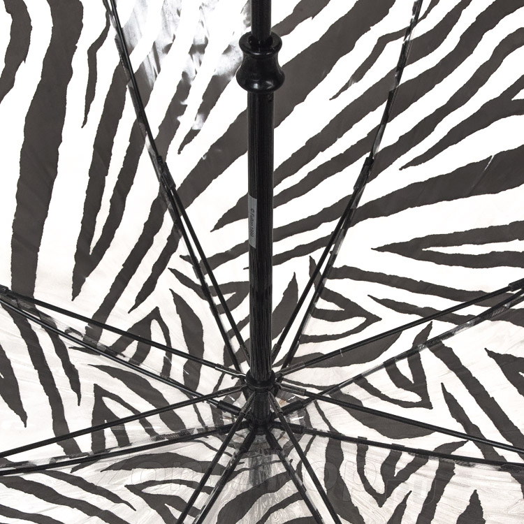 Зонт трость женский прозрачный Fulton L042 2519 Зебра