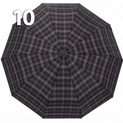 Зонт Три Слона M-6155 (17887) Клетка Черный, семейный с увеличенным куполом