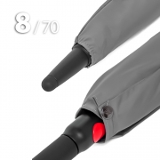 Зонт трость Ame Yoke L70-8S (03) Серый (усиленный, при ветре не выворачивается)