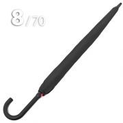 Зонт трость Ame Yoke L70-8S (01) Черный (усиленный, при ветре не выворачивается)