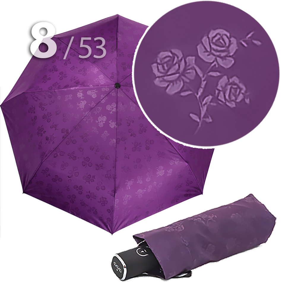 Зонт Три Слона L-4806 (E) 18195 Розы Фиолетовый, компактный