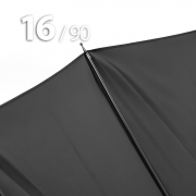 Зонт трость Ame Yoke L90-16 (01) Черный (очень большой купол, чехол на лямке, 16--спиц)