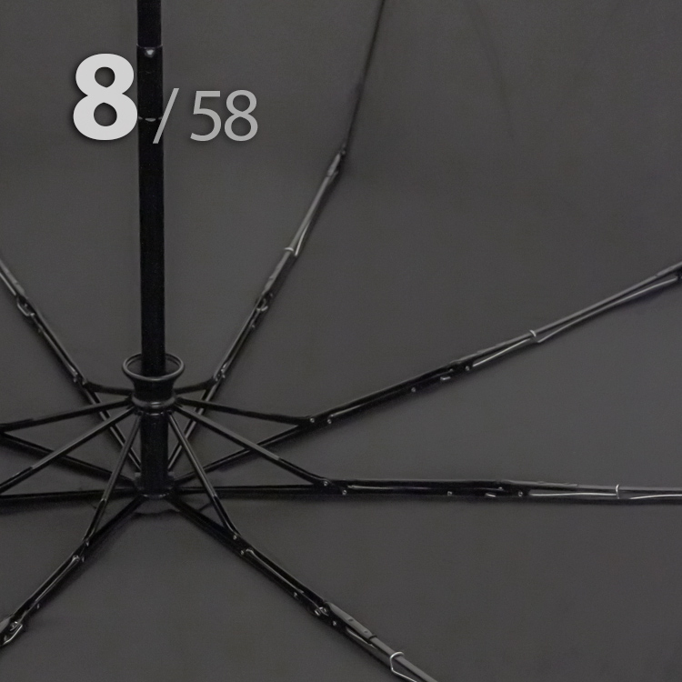 Зонт Три Слона L-3898 (C) 18373 Цветы Графика Черный