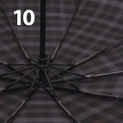 Зонт Три Слона M-6155 (17887) Клетка Черный, семейный с увеличенным куполом