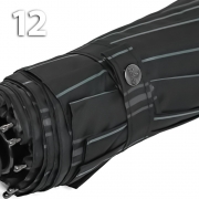 Зонт Три Слона M7121 (18877) Черный /Полоса серо-зеленая