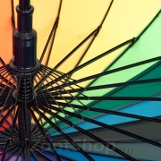 Зонт трость Diniya (17059) Радуга кирпичный чехол (24 цвета)