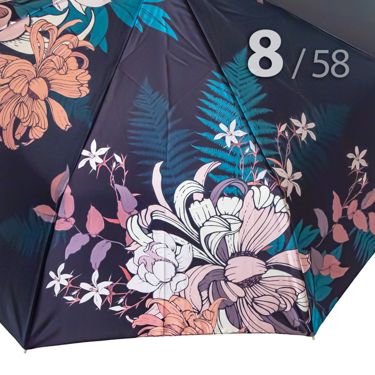 Зонт Три Слона L-3825 (N) 18523 Коричневые хризантемы (сатин)