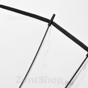 Зонт трость Прозрачный Diniya 2659 (17306) черн.ручка чехол