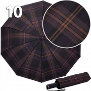 Зонт Три Слона M-6155 (17882) Клетка Черный, семейный с увеличенным куполом